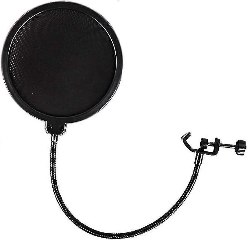 Microphone Blast Filter With Double Layer Sound Enclosure Windshield With Flexible 360