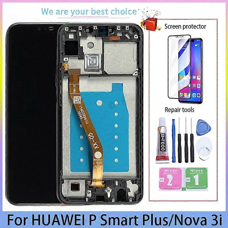 6.3" AAA-kvalitet Nova 3i for Huawei P Smart Plus LCD-skjerm Digitizer-montering med rammeutskifting INE LX1 LX2