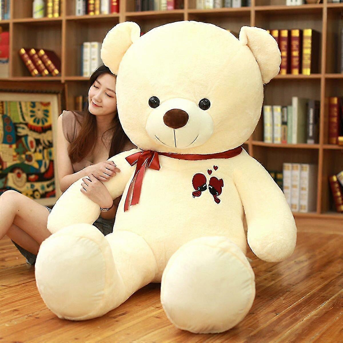 60-100cm كبير تيدي الدب أفخم لعبة جميلة الدب العملاق حشوة ضخمة