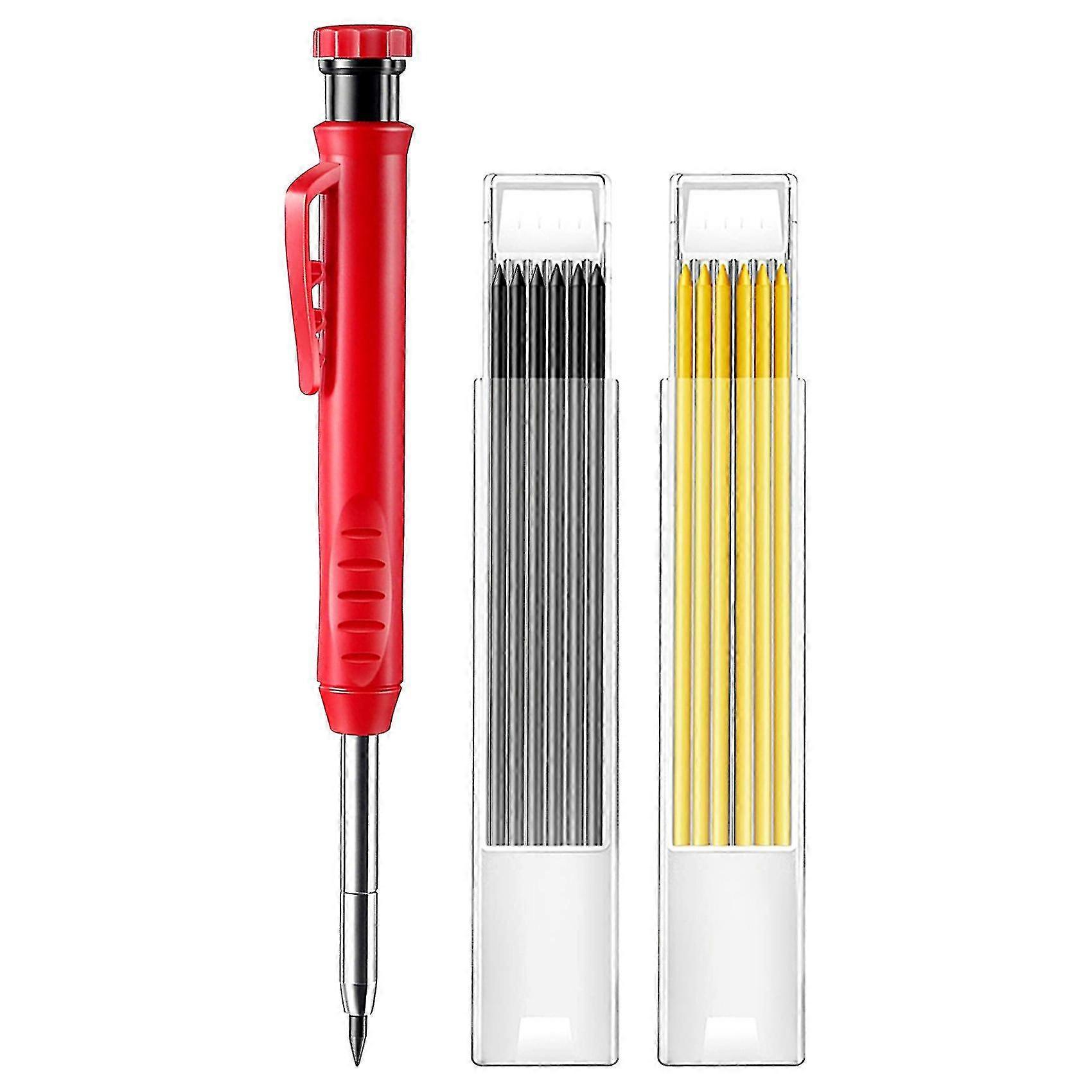 Compatible Withcompatible Withsolid Carpenter Pencil Set For Construction, Wood Marker Marking Tool