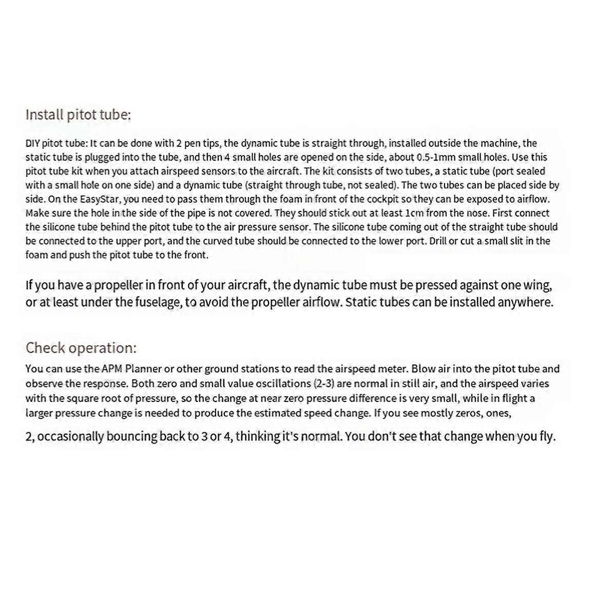 PX4 Pitot Tube Airspeedometer Airspeed Sensor+Differential Airspeed Pitot Tube MS4525DO for PX4 Con