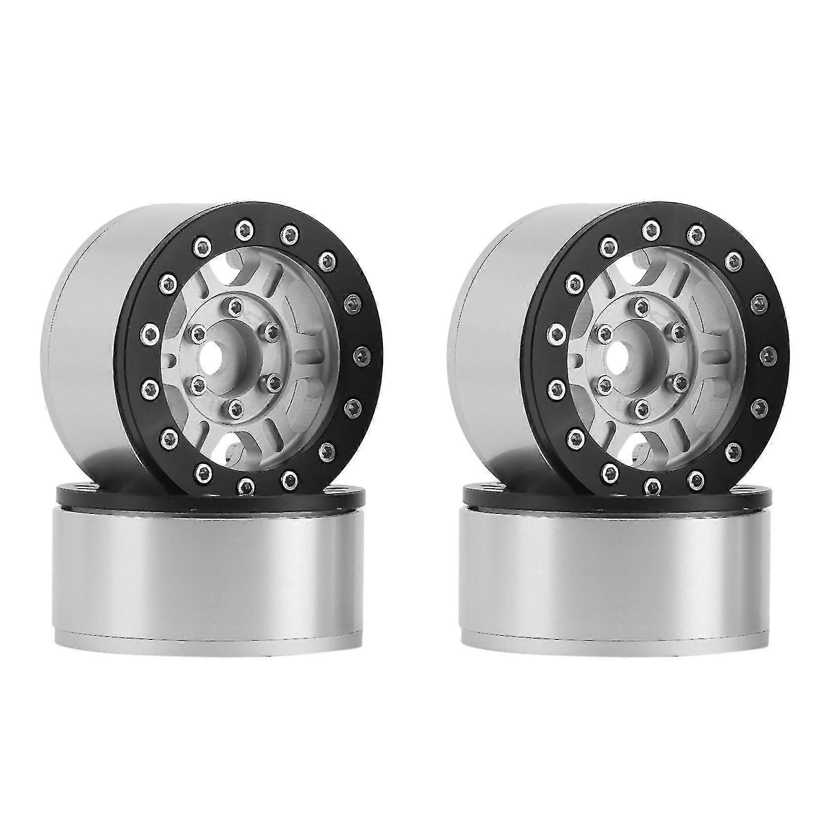 4pcs 1.55 Metal Beadlock Wheel Rims Hub For 1/10 Rc Crawler Car Rc4wd D90 Jimny Cc01 Lc70 Axial 900