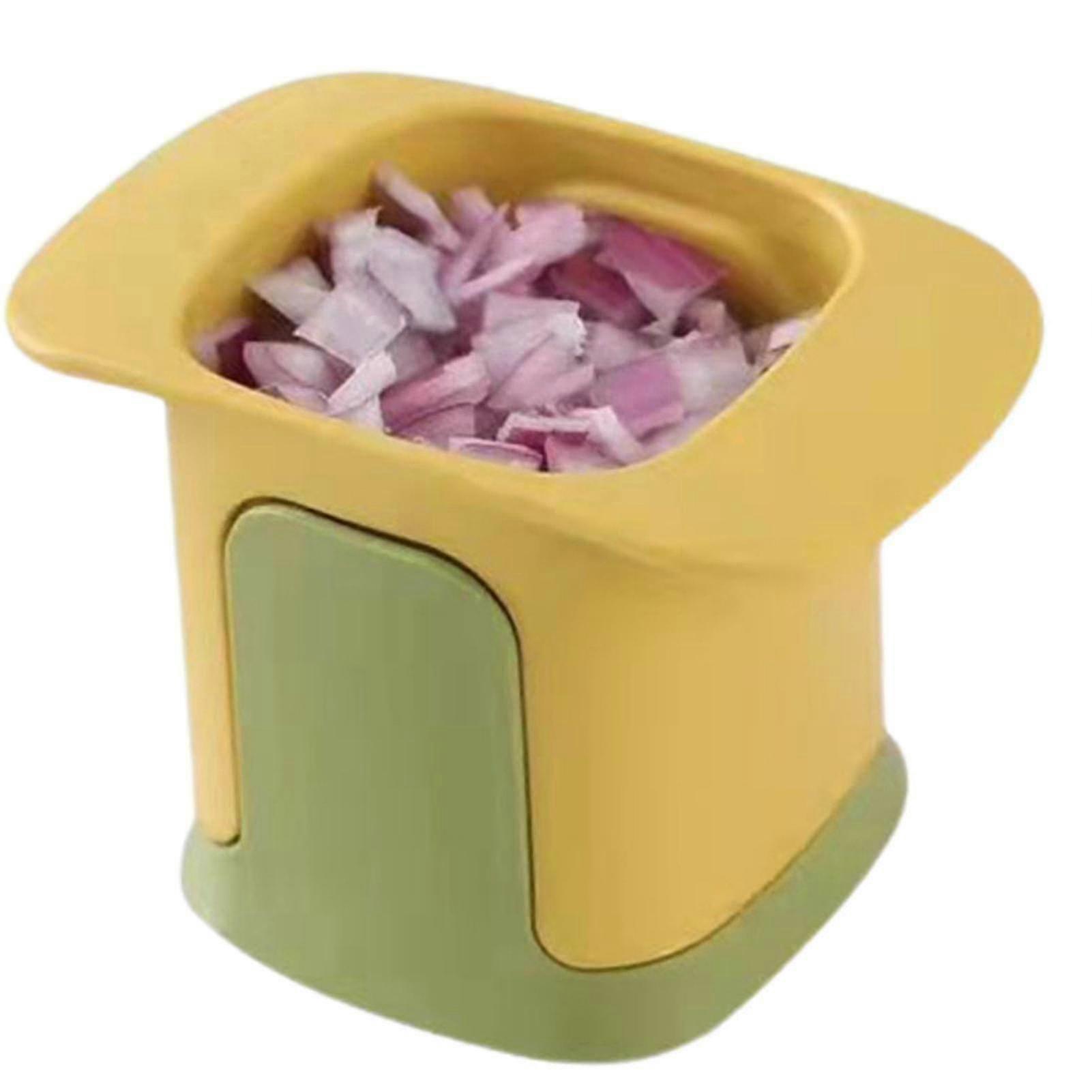 Kitchen Dicing Machine Hand Pressure Cutter Multifunctional Tool For Vegetables Yellow- Aespa
