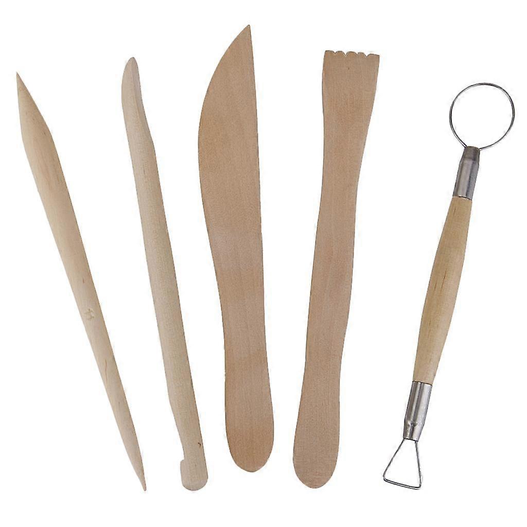 1pack Pottery Clay Sculpture Carving Tool Set 5pcs
