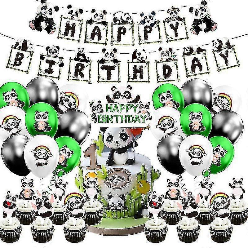 35pcs Panda Themed Birthday Party Decoration Set