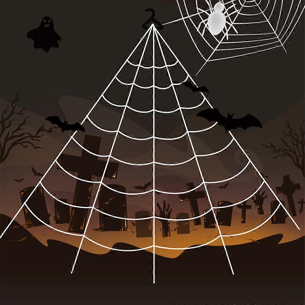 Simulation Spider Web Triangulation Halloween Outdoor Decoration Props Large Tricky Toys Theme Party