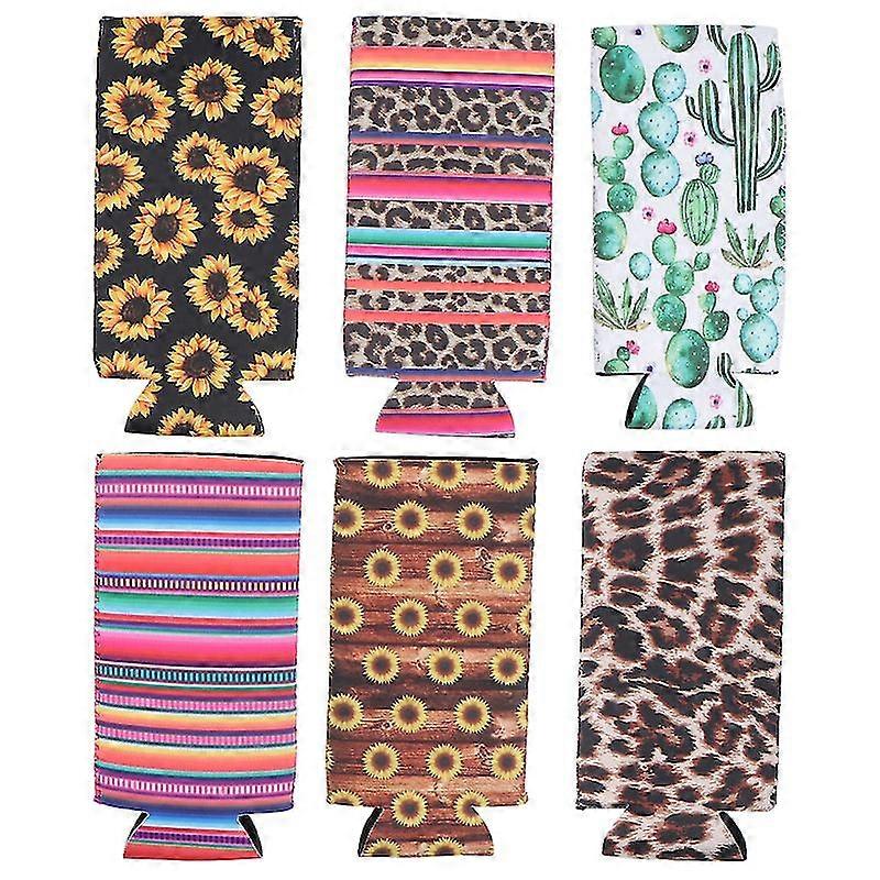 6pcs 330ml Long Drink Can Sleeves Creative Beer Can Covers For Protection