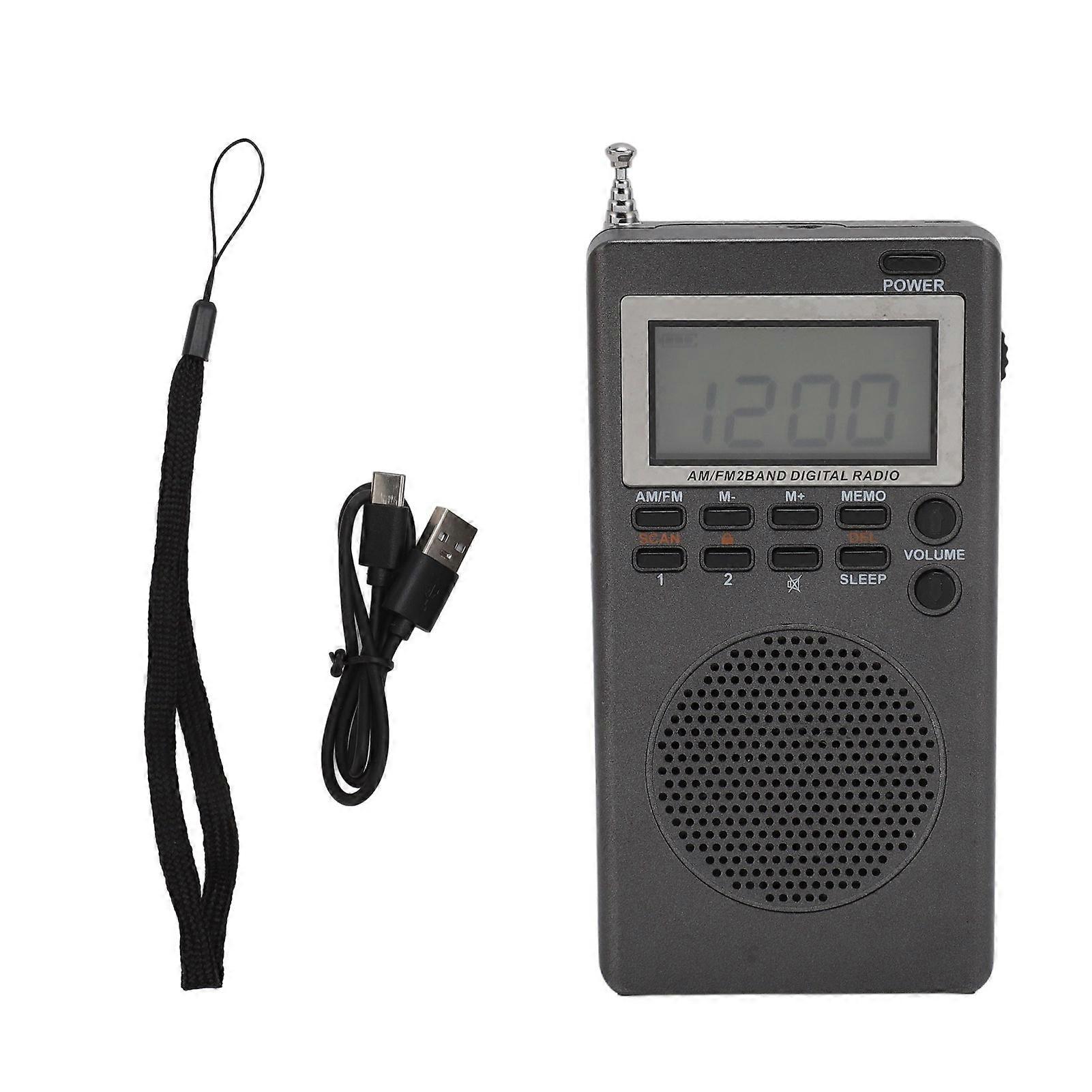 Radio numérique FM AM portable très sensible Stable à faible consommation d’énergie Radio de poche portable à deux bandes alimentée par batterie