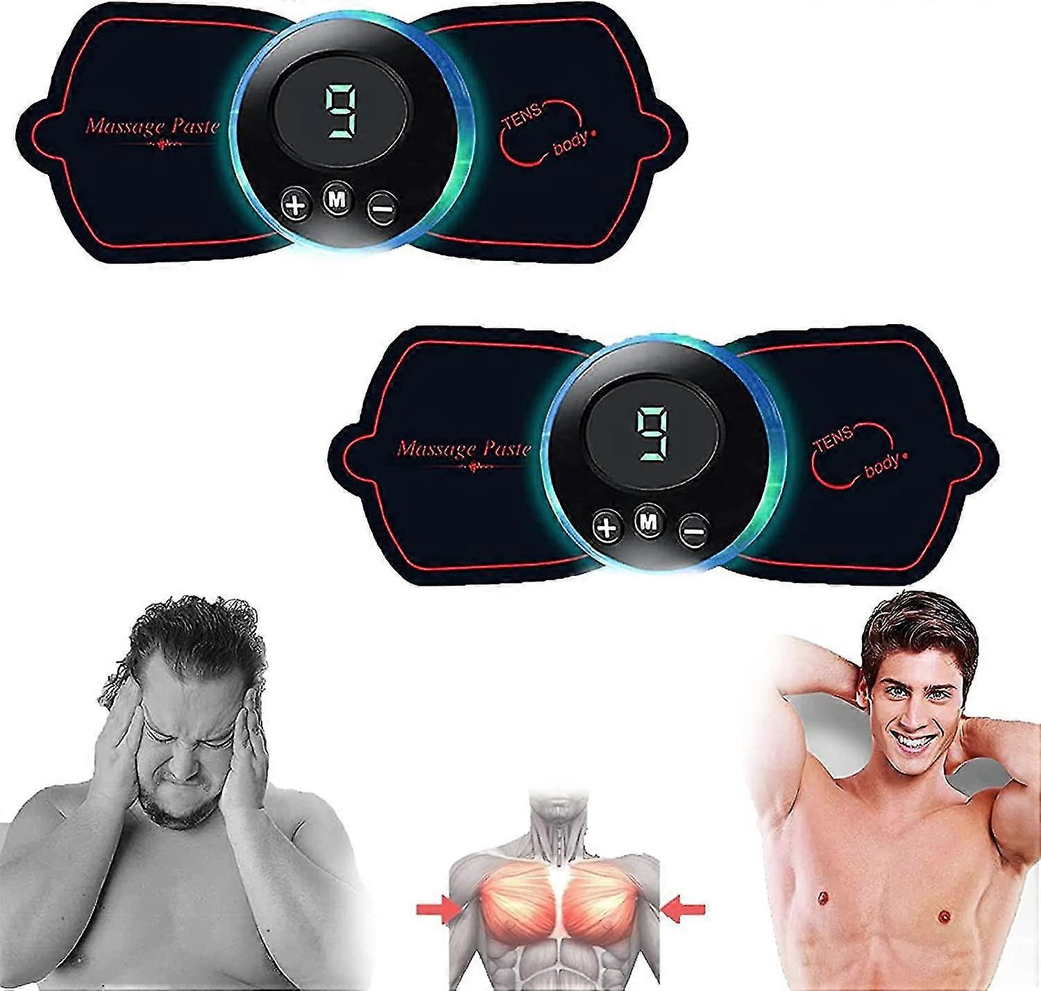 2pcs Ems μασάζ μείωσης γυναικομαστίας, φορητός ηλεκτρικός μασάζ λαιμού Ems, αυχενικό μασάζ για την ανακούφιση του πόνου