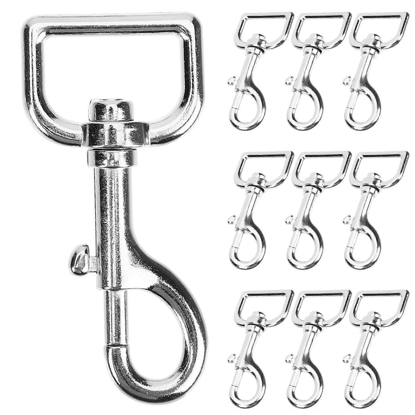 10Pcs Dog Leash Clasp Heavy Duty Snap Hooks Clips Pet Leashes Key Chains