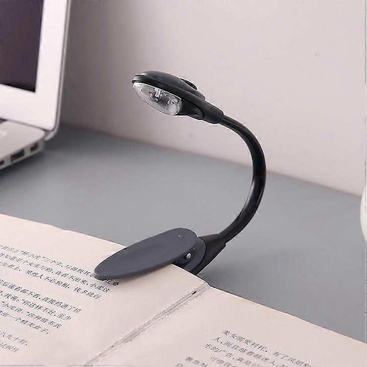 1 pcs Grey - Read with ease with our book lamp - Reading Lamp with LED and Clip