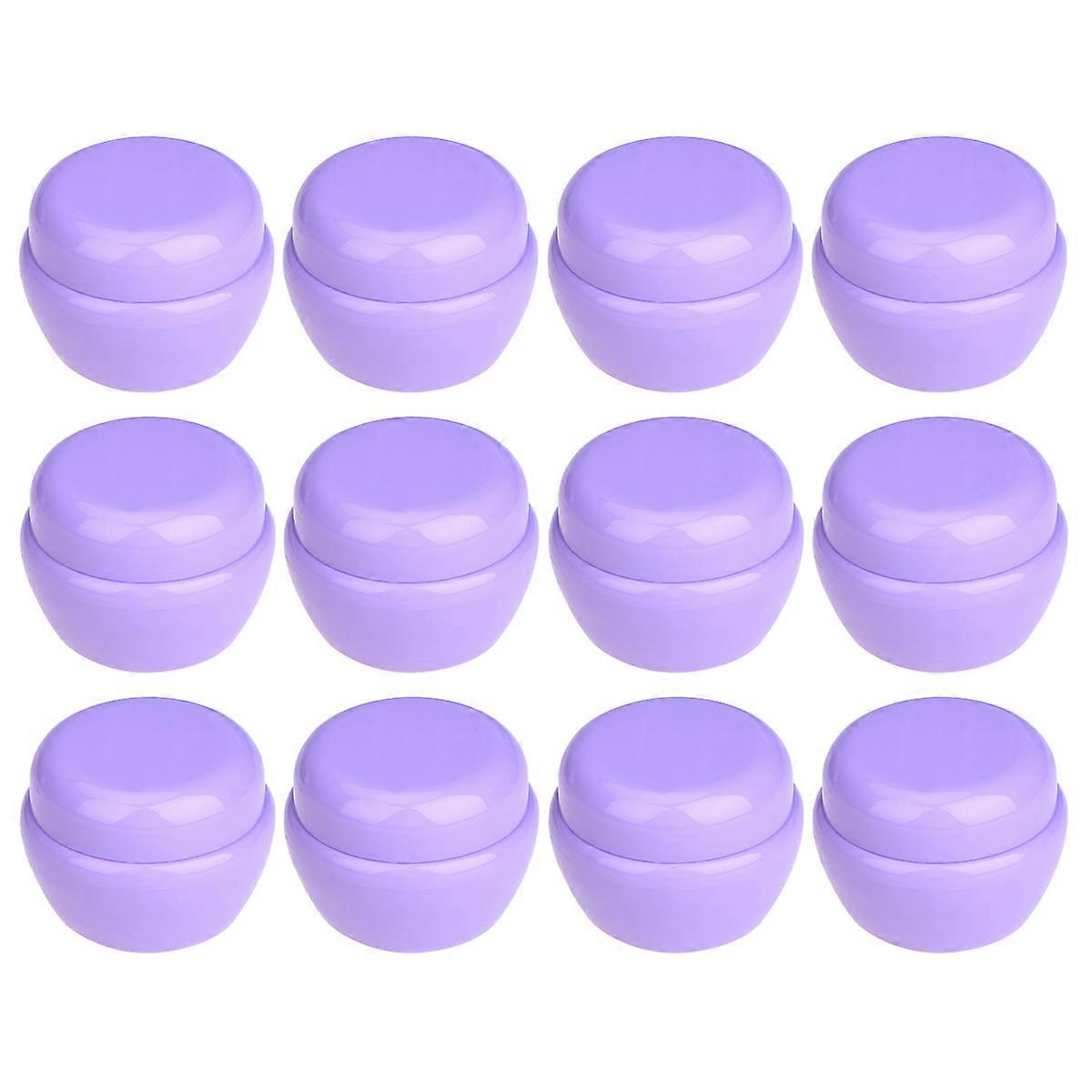 12Pcs 30g Mushroom Shape Bottles Cream Jar Sift-Proof Bottles Travel Containers Packaging Bottles with Sealed Lid for Cosmetic Purple