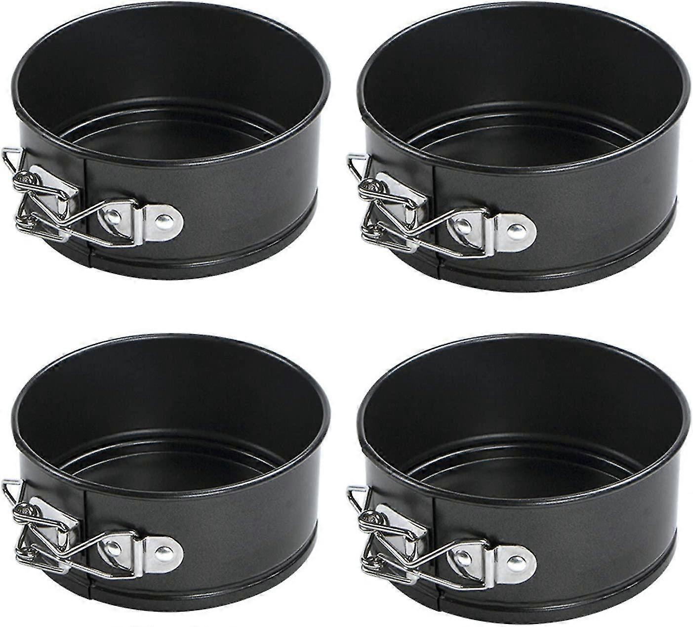 4.3 بوصة مجموعة صينية صغيرة سبرينغفورم من 4 قطع تشيز كيك مع قاع قابل للإزالة