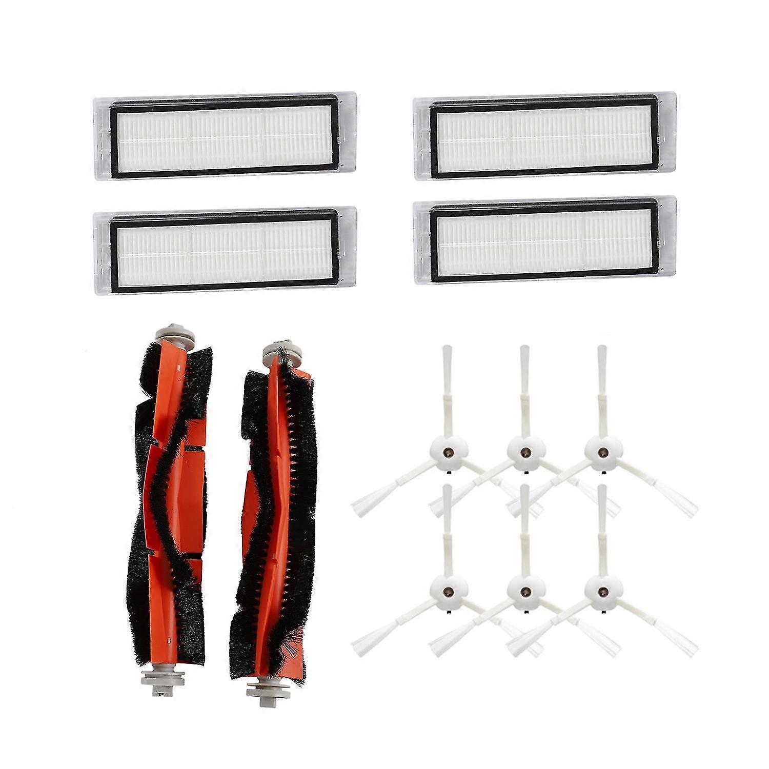 6 Side Brush + 4 Hepa Filter + 2 Main Roller Brush For Xiaomi Vacuum