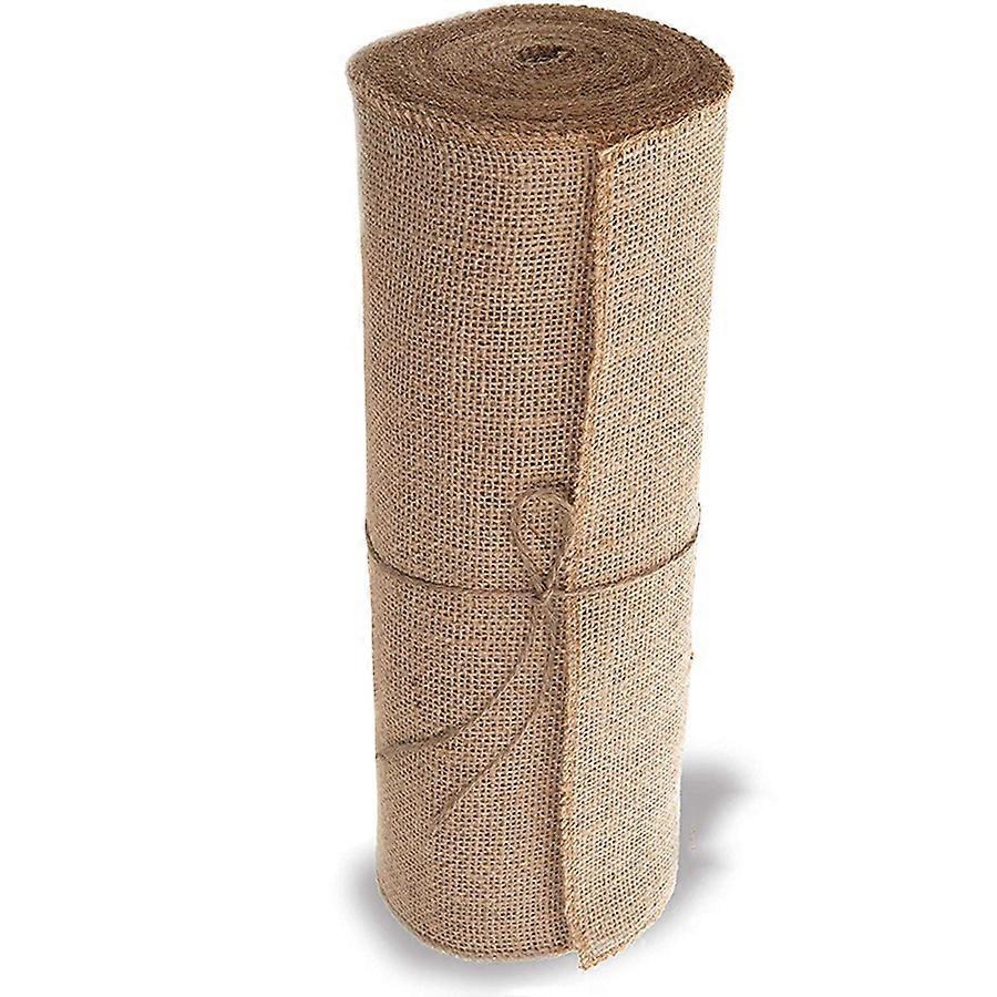 Burlap Doily Roll-30CMx275cm. No-Fray Anti-Slip Blanket with Edge Design. Burlap Fabric Rolls Are Suitable for Weddings, Table-Runners, Decoration & C