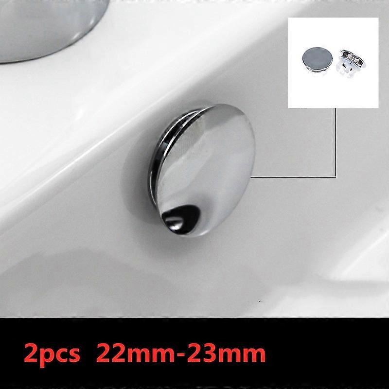 2pcs Basin Sink Round Overflow Cover Ring Insert Replacement Tidy Chrome Trim Bathroom Accessories