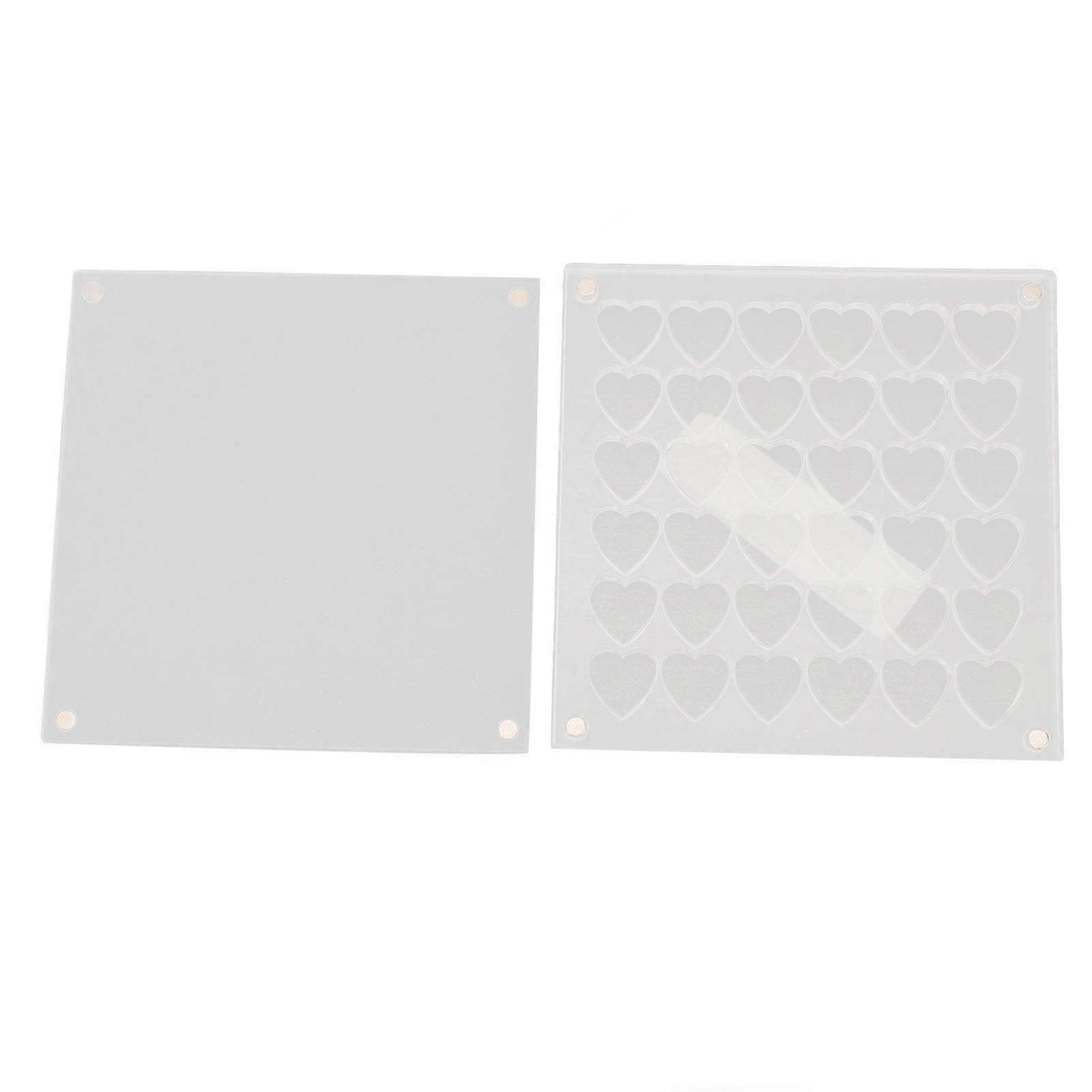 Acrylic Magnetic Seashell Display Box Case Transparent Trinket Storage Box Small Craft Organizer for Seashell Beads Jewelry 36 Grids