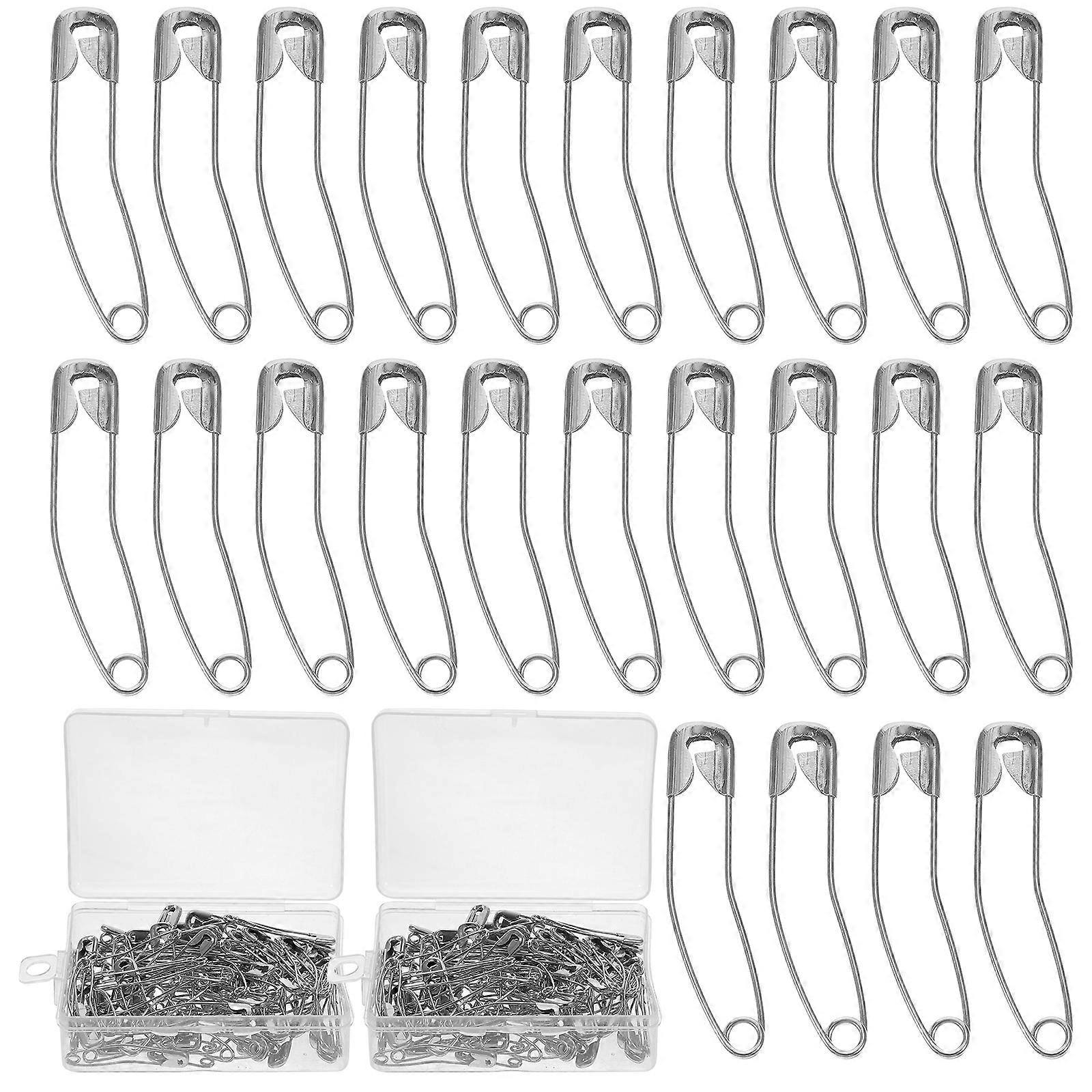 200pcs Safety Pins Stainless Steel Curved Pins Durable Curved Safety Pin for Quilting