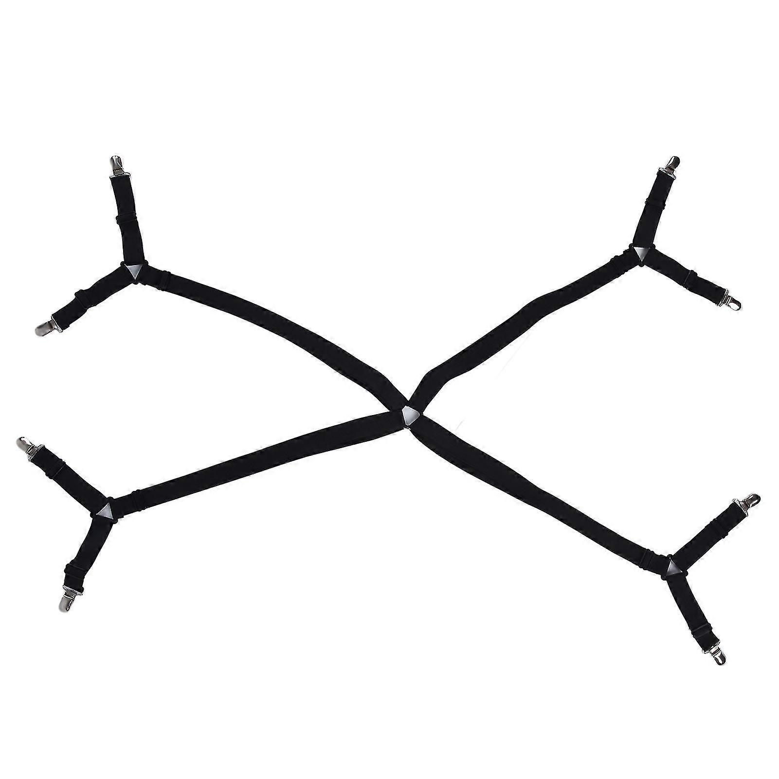 Adjustable Bed Sheet Holder - Non Slip, Lengthened, Multifunctional - Black
