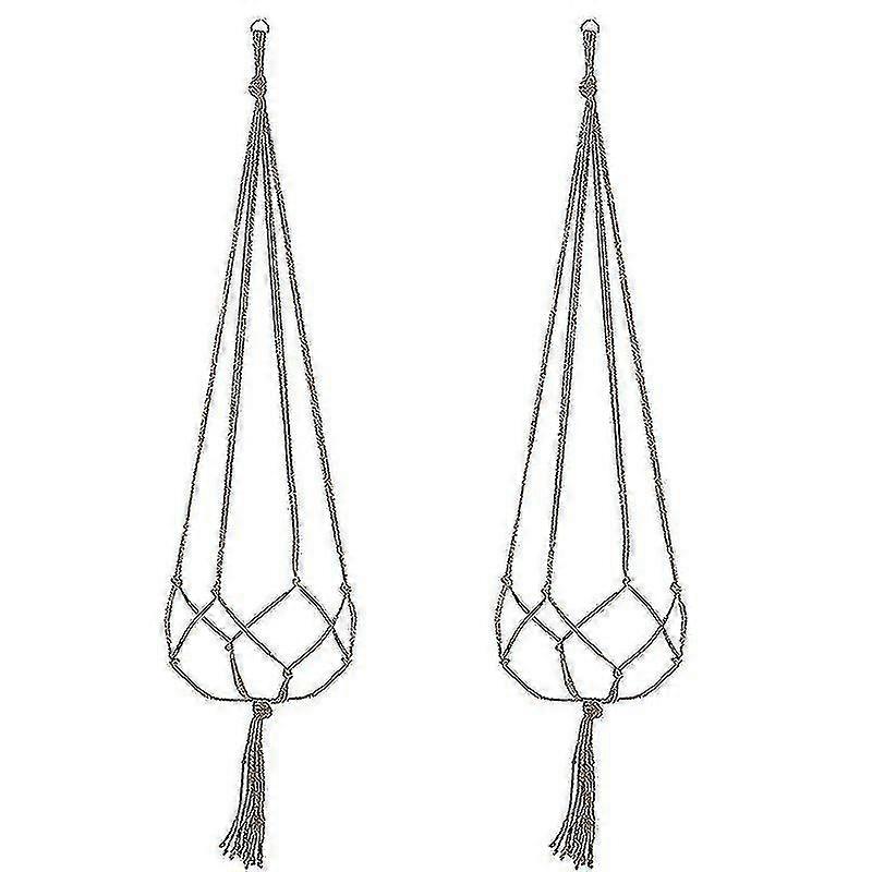 2pcs Flower Pot Hanging Basket Net Pocket 105cm