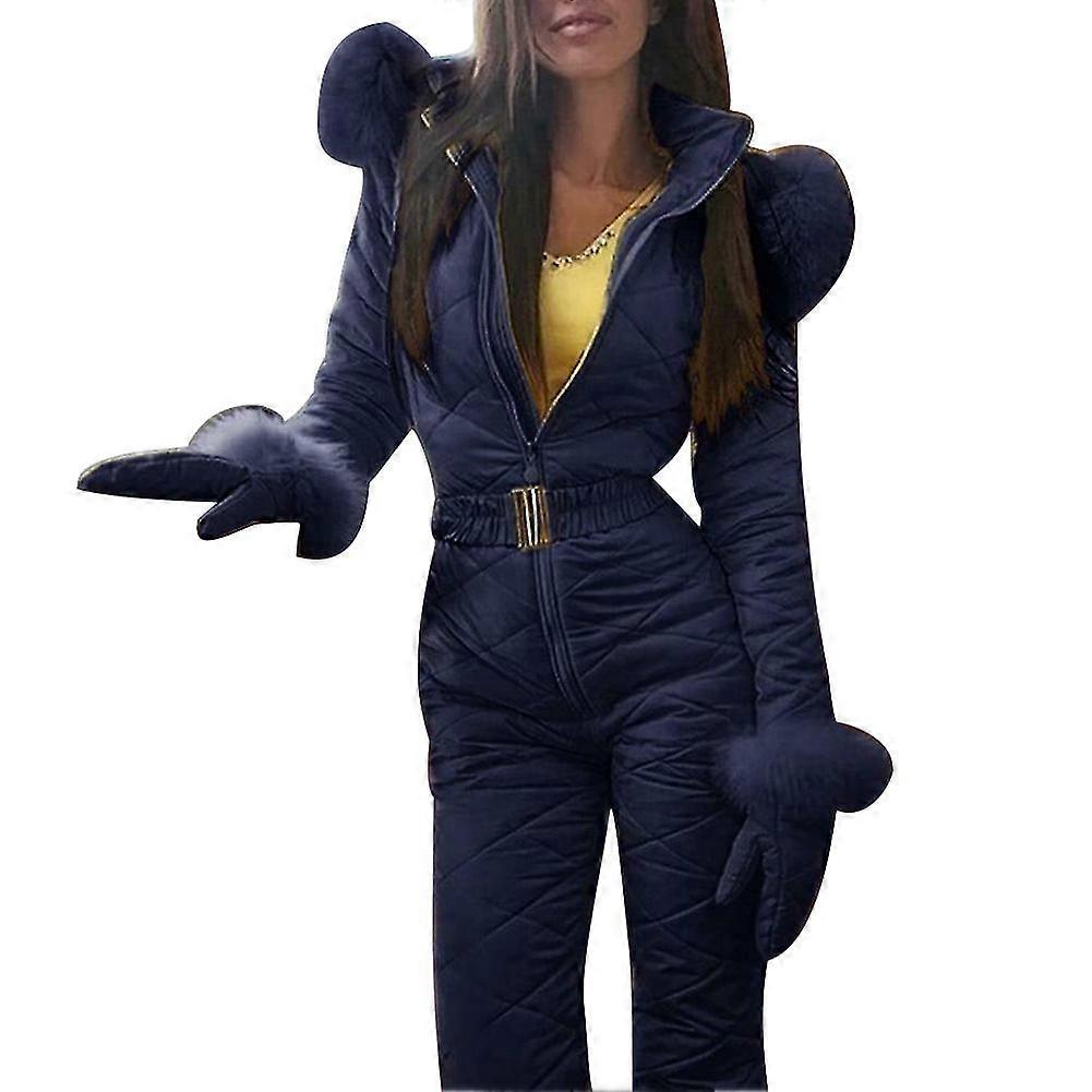 المرأة الشتاء الدافئة الثلج في الهواء الطلق الرياضة السراويل التزلج دعوى للماء jumpsuit