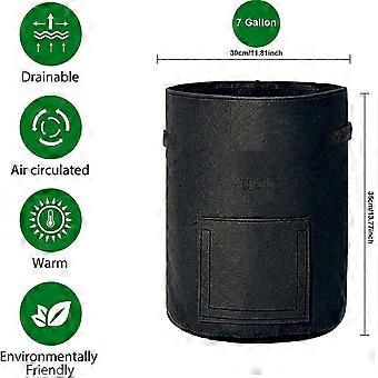 3 Sacchi Per La Coltivazione Di Patate Di Piante Da Giardino Da 7 Galloni In Tessuto Non Tessuto Per Finestre Multicolore 31 X 36 Cm 97144639