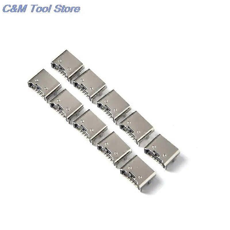10pcs/lot 6 Pin SMT Socket Connector Micro USB Type C 3.1 Female Placement SMD DIP For PCB Design DIY High Current Charging