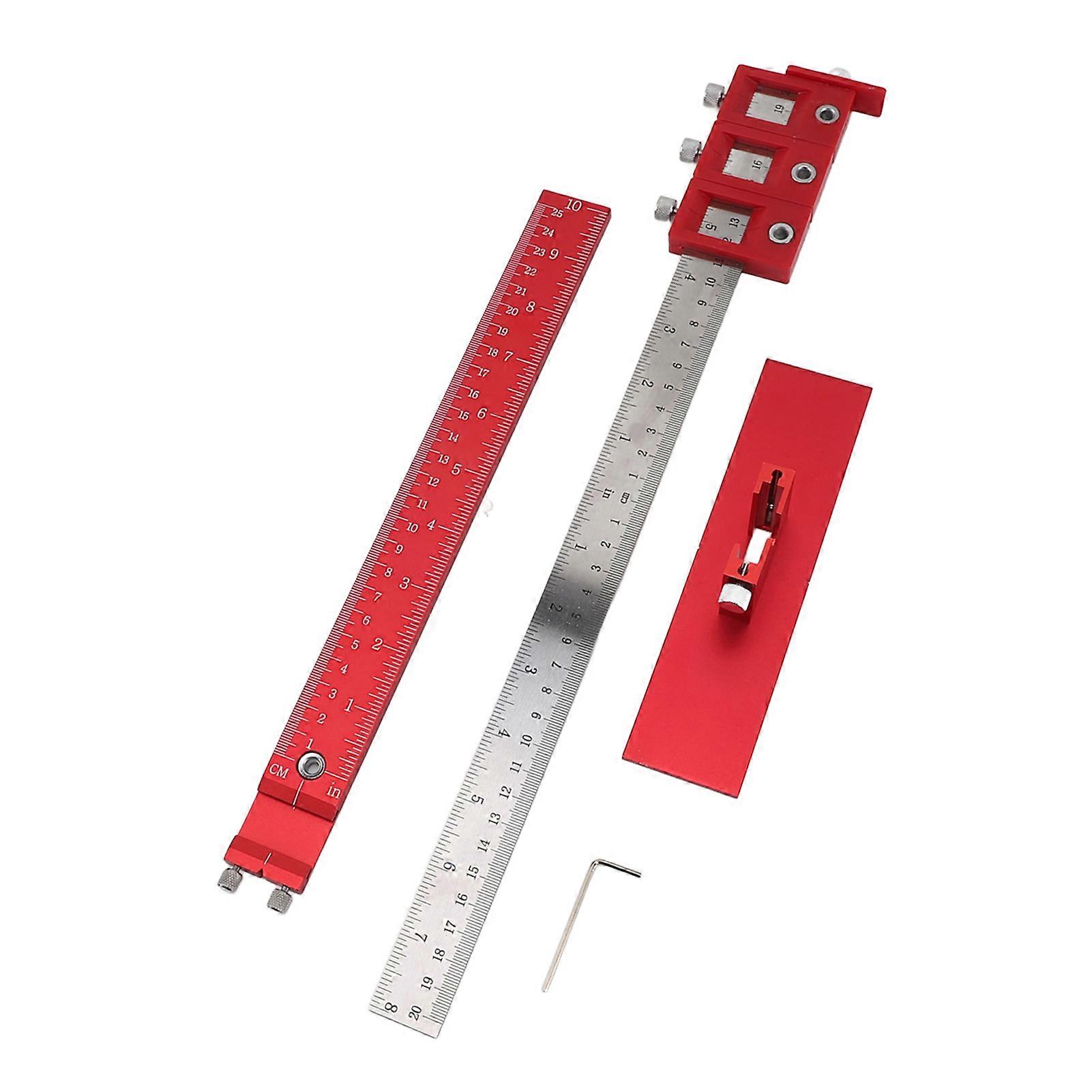 Cabinet Hardware Jig Aluminum Alloy Punch Locator Drill Guide for Installation of Door Drawer Handle and Pulls