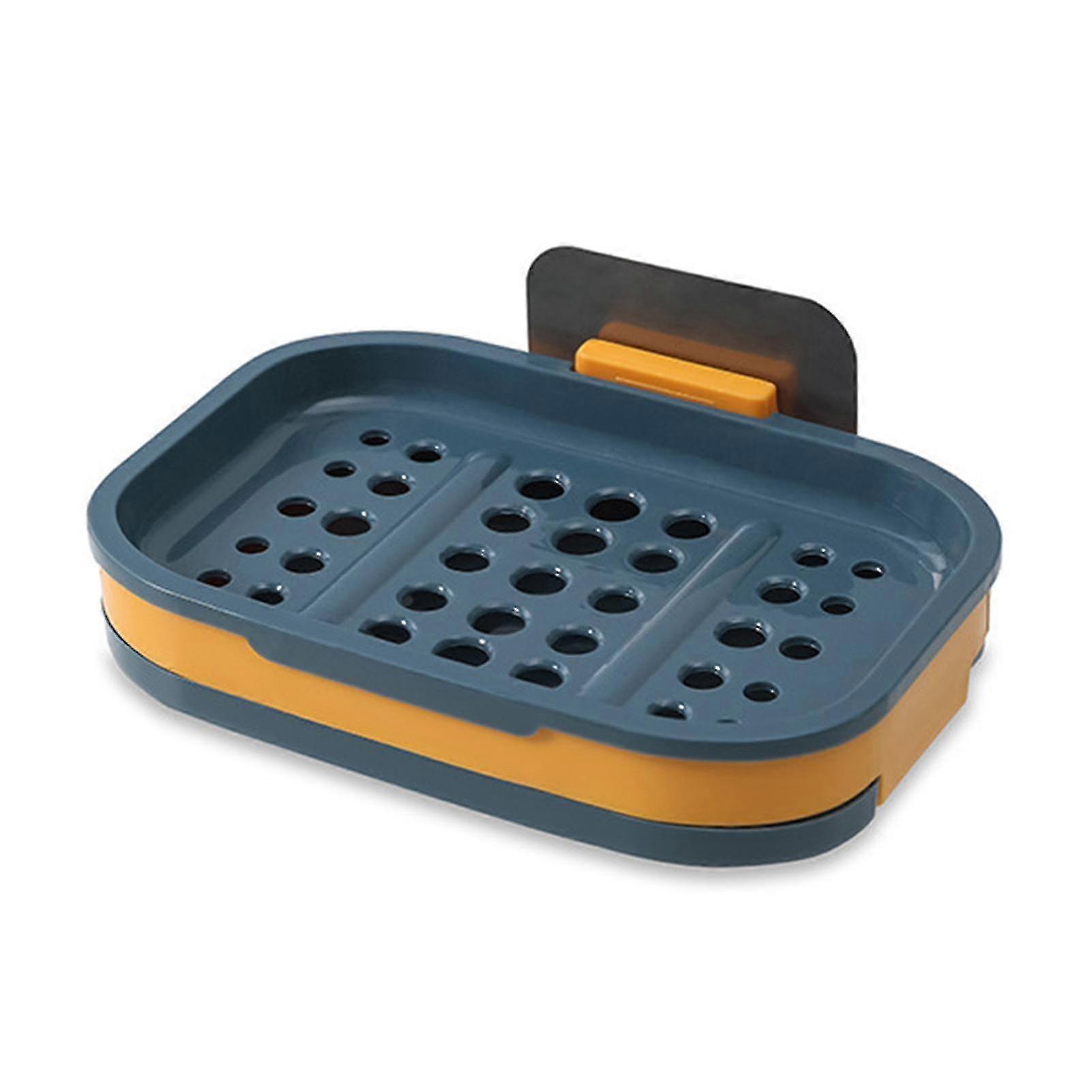 Self-adhesive Soap Dishes Dual Layer Self-draining Soap Box