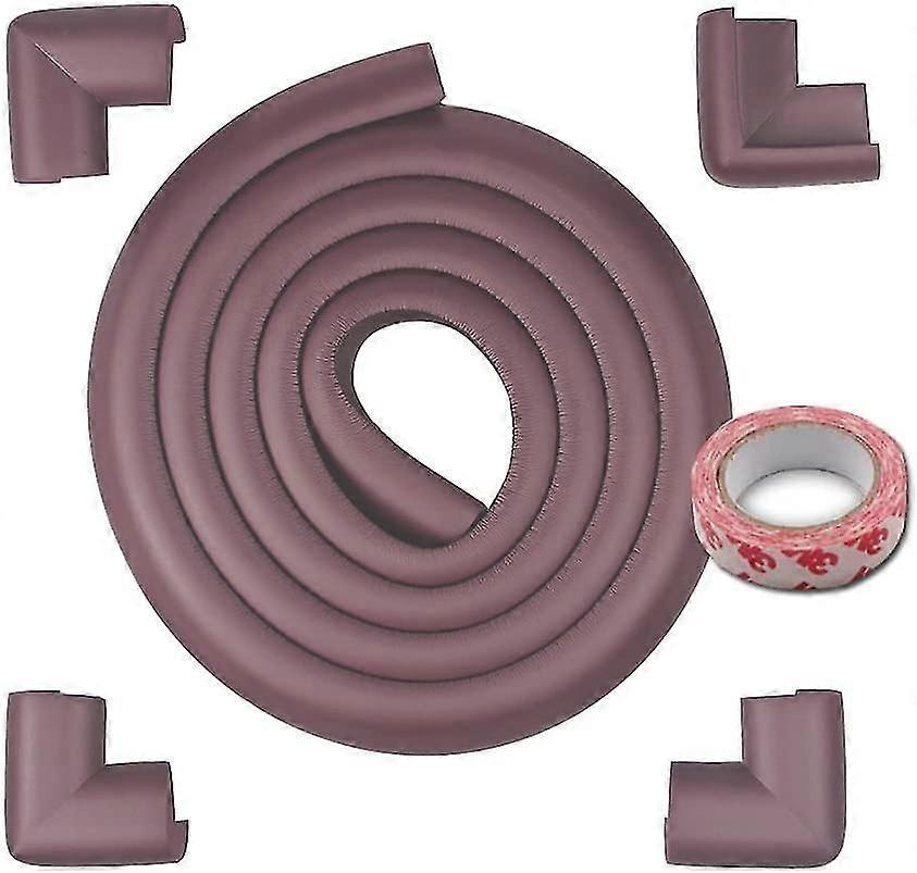 Corner And Edge Guards For Babies,2 Meter Total Coverage With Corner Guards And 4 Corner Guards,Child Safety Kit,Brown