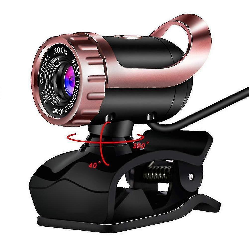 Hd Usb Clip On Webcam Web Camera With Microphone For Desktop Computer Laptop