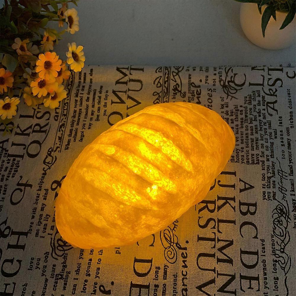 Veilleuse LED en forme de pain de simulation pour la décoration intérieure - Luminaire de jouet à pain créatif avec lueur douce et chaude