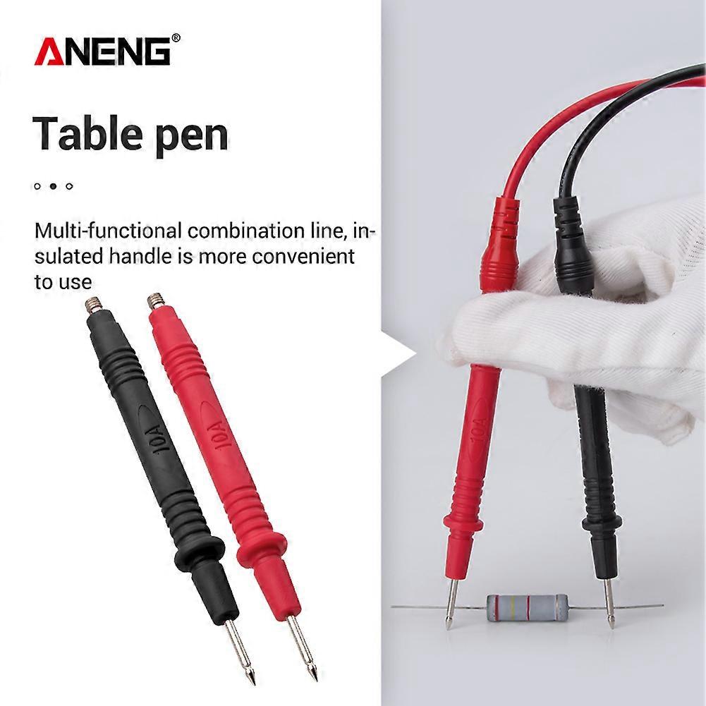 100% New Upgraded Ammeter Test Cord Multimeter Voltmeter Lead Probe Wire with Alligator Clip