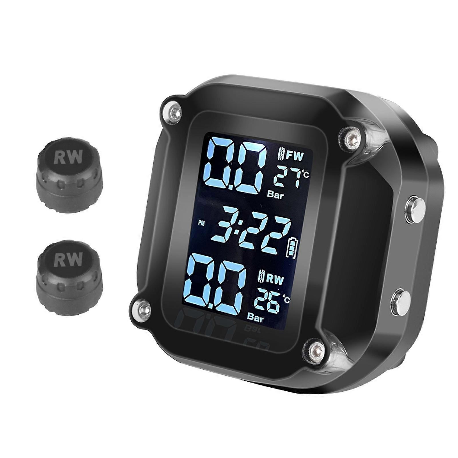 Motorcycle TPMS Multifunctional High Precision Waterproof LCD Display Wireless Tire Pressure Monitoring System for Motorcycle xi