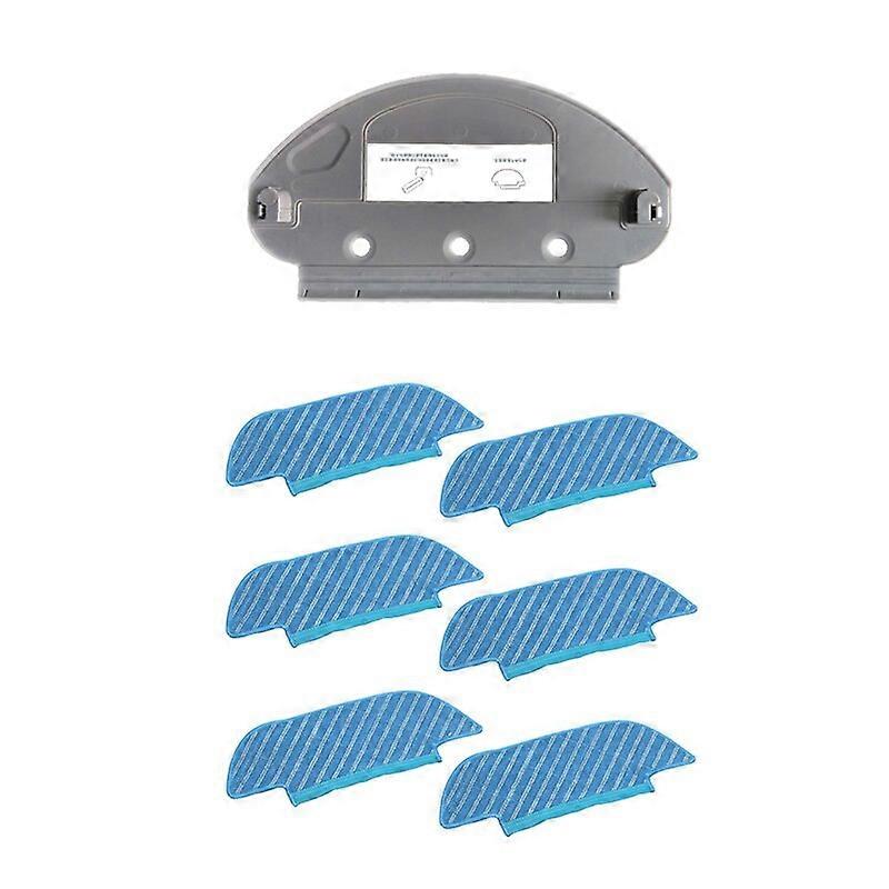 1 Pcs Water Tank Replace Cloth Rack & 6 Pcs Mop Cloth Pad