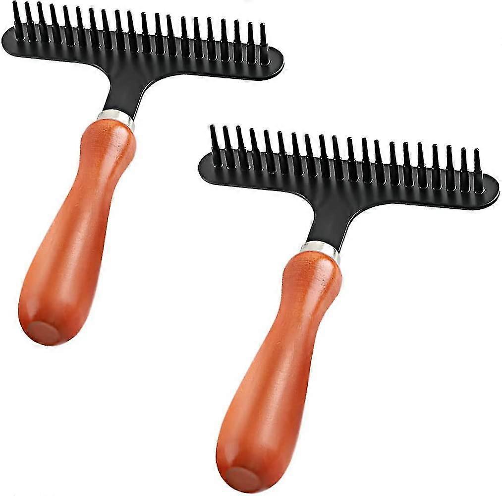 Carpet Rake, Hand Held Carpet Rake, Making Carpets Fluffy Again, Clean Hair, Let Carpet Restore Softness-2pcs