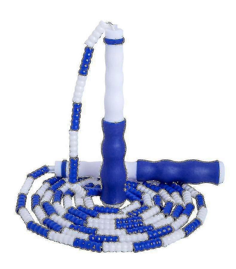 Soft Beaded Skipping Rope With Adjustable Section,skipping Rope Without Tanglesblue