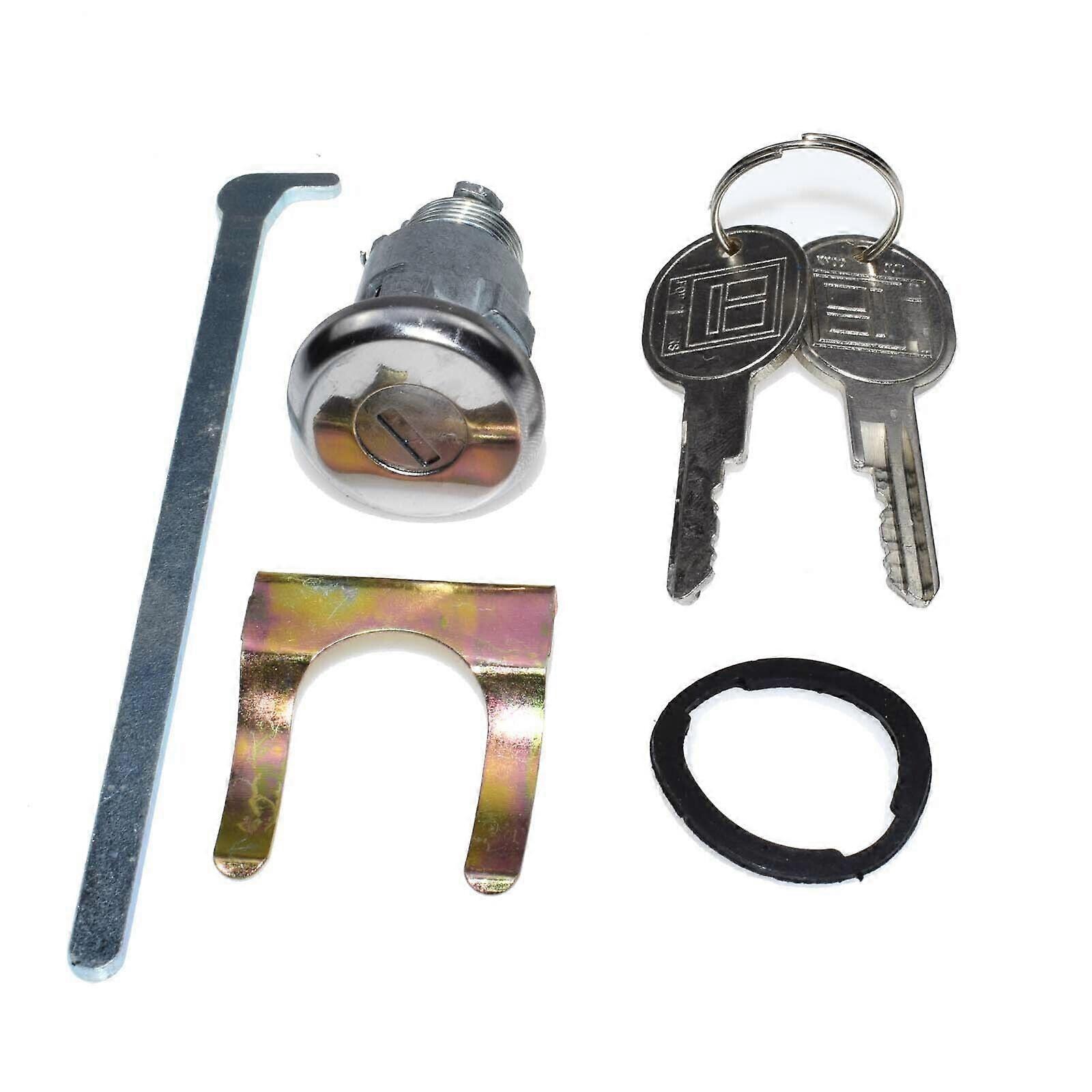 For 53-58 Chevy Corvette Passenger Car Trunk Lock Ribbed Cap Pear Head Key Set