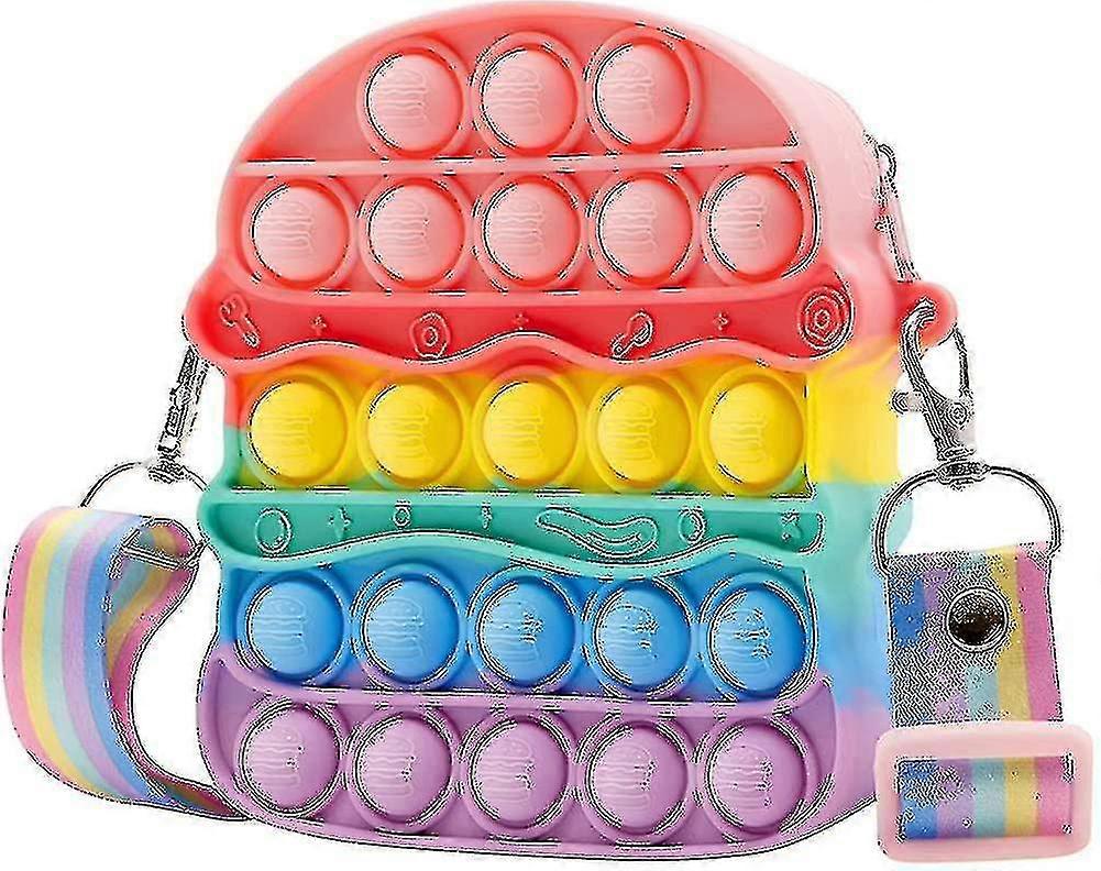 Pop Push It Bag. Bag Fidget. 2 In 1 Popit Bag Fidget Toy Messenger Bag High Quality