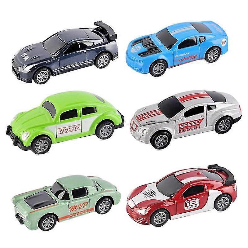 6pcs Children's Stunt Toy Car Alloy Pull Back Simulation Racing Model Gift Box Set Birthday