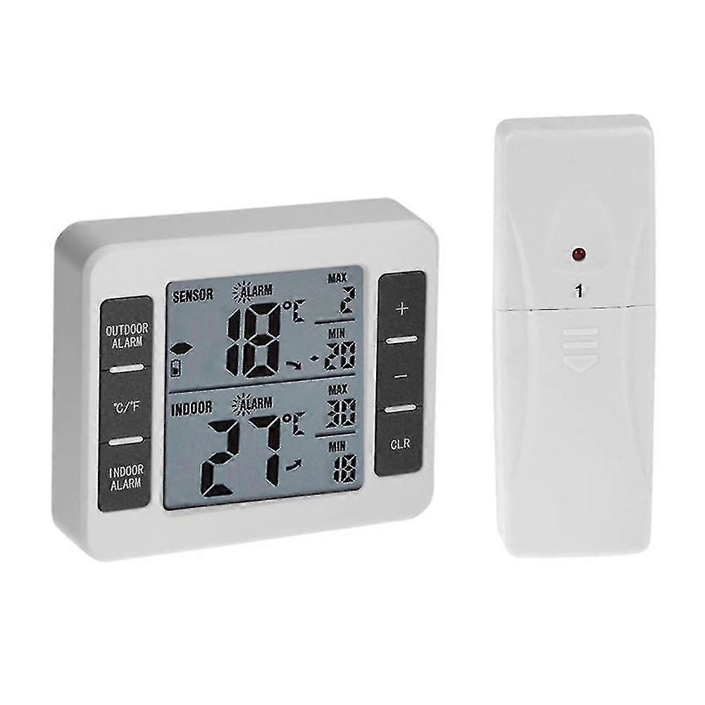 Digital Thermometer With Remote Sensor Transmitter Fridge Outdoor Temperature Meter