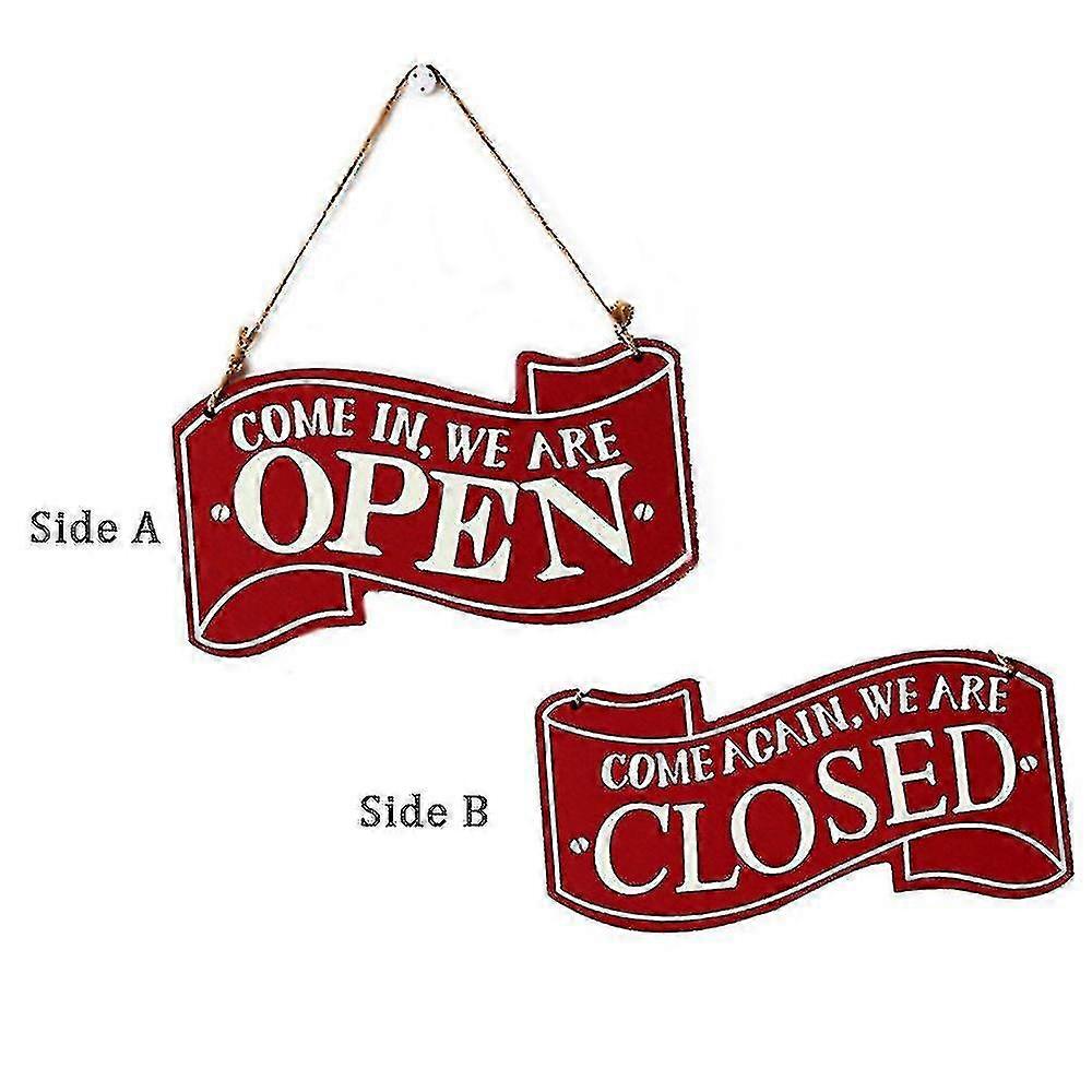 Wooden Double Sided Store Open And Closed Sign-7 H