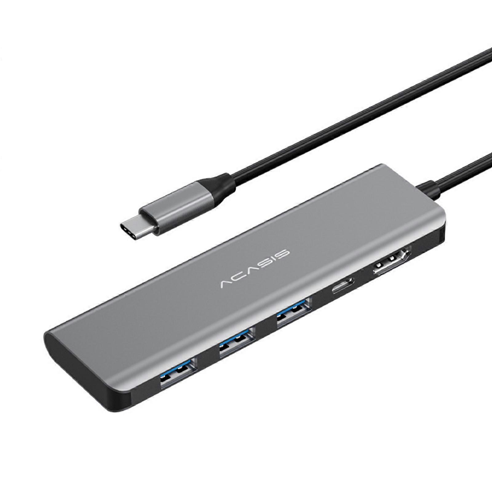 5 in 1 USB Type C Dock Station to 4K HDMI-compatible USB3.0 SD/TF Card Reader