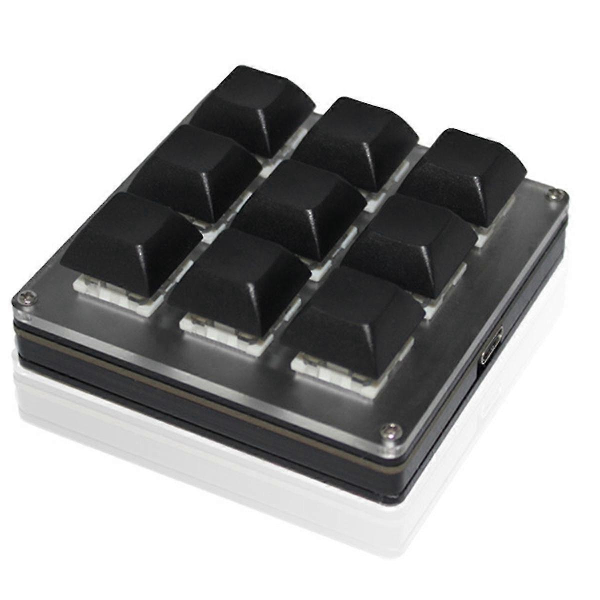 9-Key Wireless Customizable Keyboard 2.4G USB Bluetooth -Mode Key Customization Hot-Swappable Keys