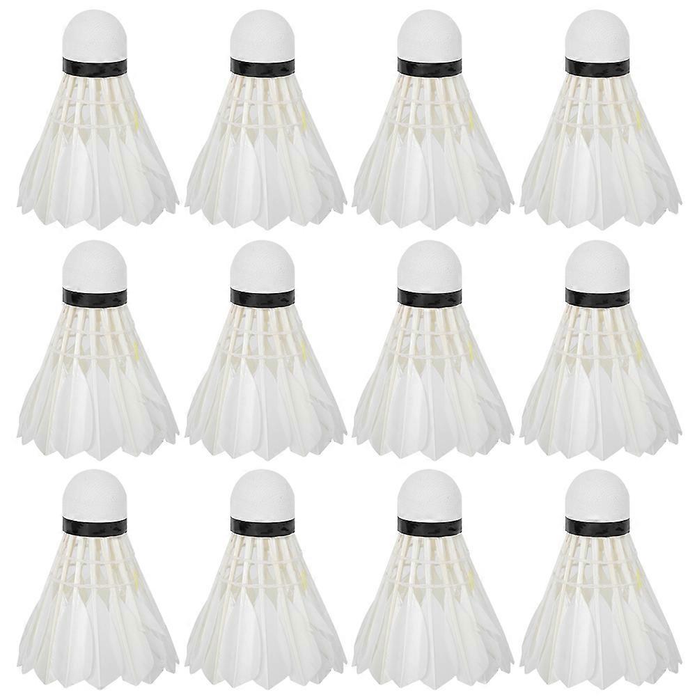 12Pcs Durable Badminton Stable Shuttlecock Ball Water Duck Board Feather for Training Venue ExerciseBadminton