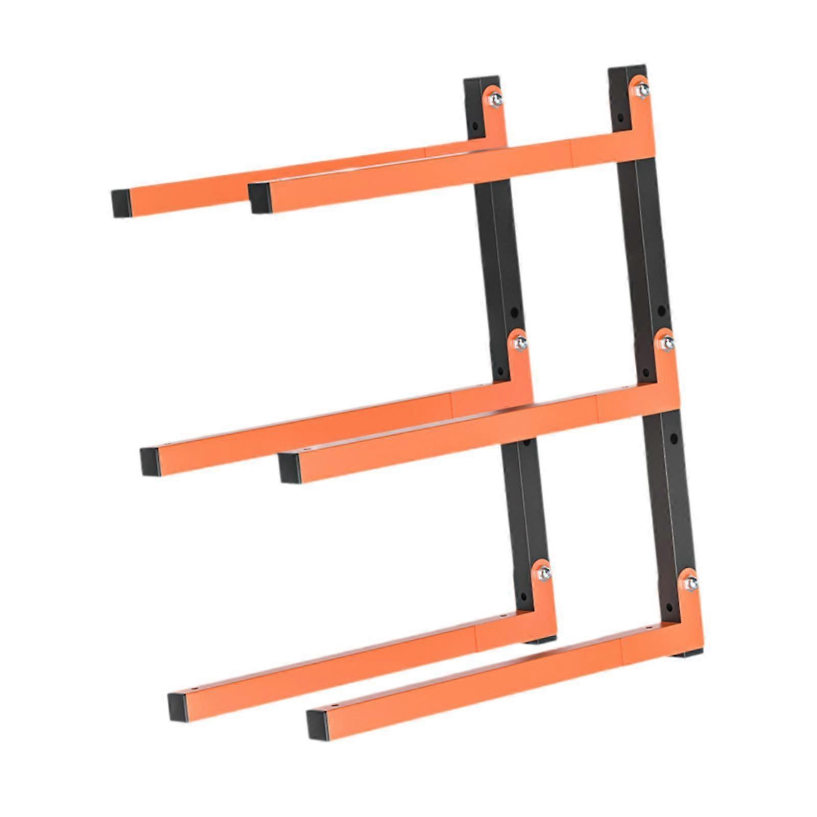 2x Wall Mounted Firewood Racks Multilayers Log Racks for Home Garden Cooking