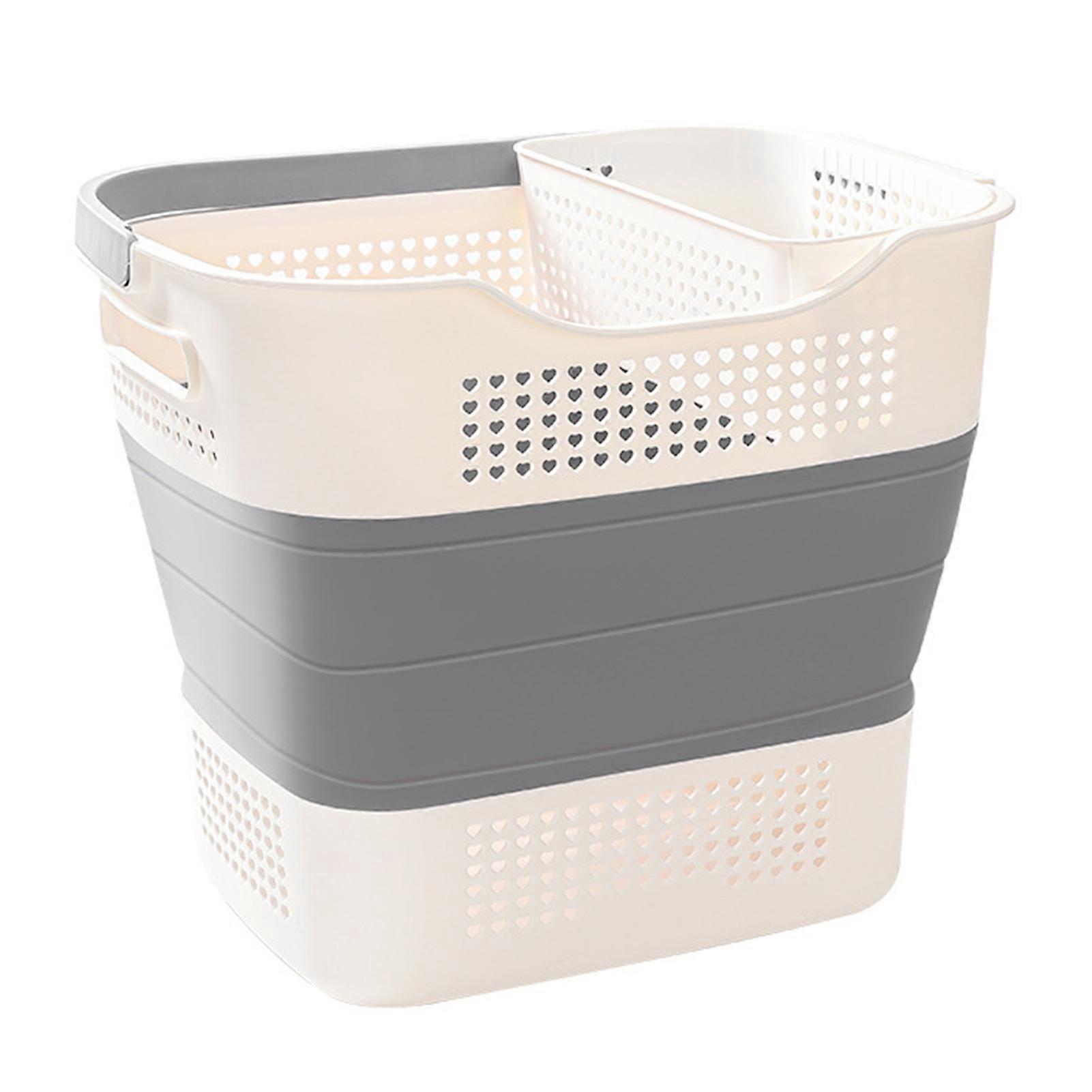 Foldable Clothing Storage Basket Laundry Hamper with Handle Large Capacity Collapsible Design Multi-Purpose Storage Container
