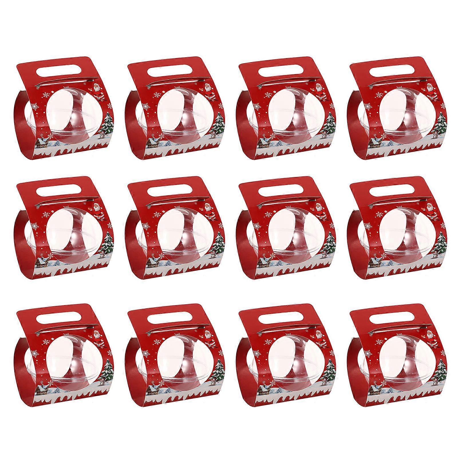 12 sets of Handheld Baking Cake Packing Boxes Pudding Dessert Storage Boxes