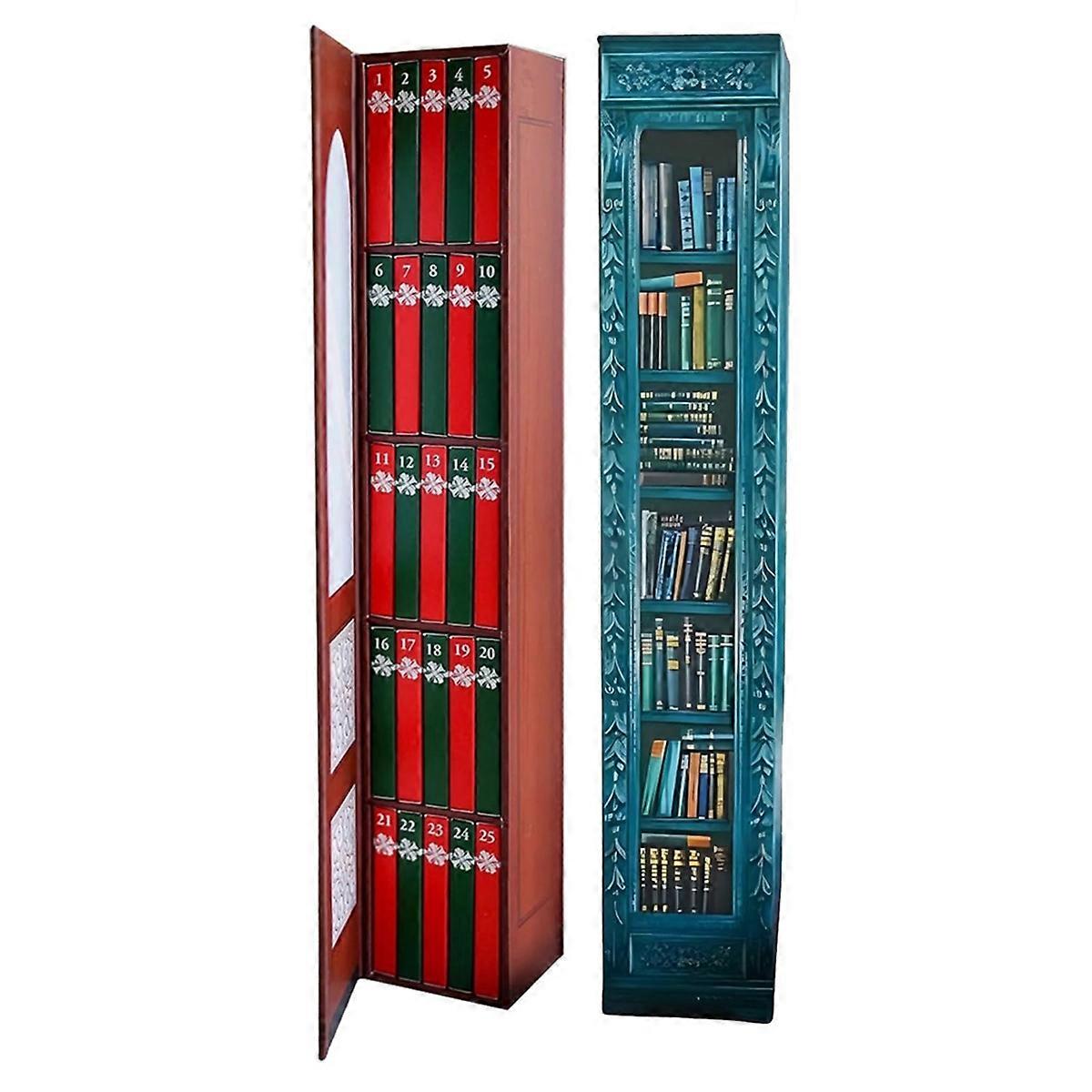 2Pack مصغرة كتاب زخرفة المجيء التقويم ، تقويم عيد الميلاد مع كتاب هدية ، تقويم المجيء