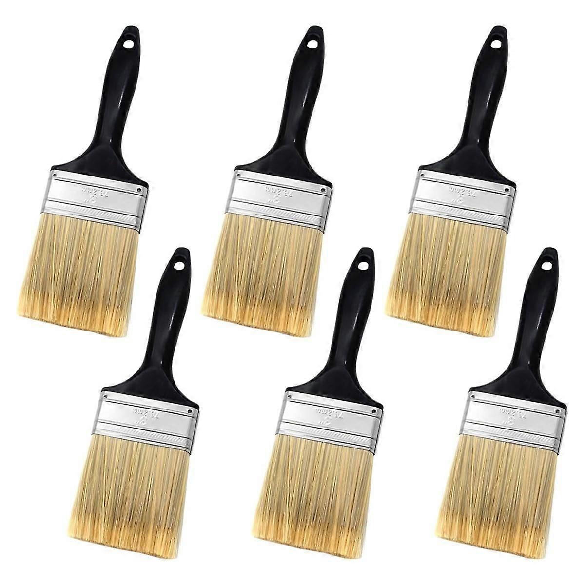 3inch Flat Paint Brushes,Professional Paint Tools with Treated Plastic Handle for DIY Paint,Furnitu
